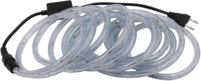 164ft 2-Wire Waterproof LED Rope Light Kit, 1/2" Rope Lights Outdoor, 110V-120V PVC 30 LED/M Tube Lights Strip for Background, Outdoor, Christmas, Home Decoration(Warm White)