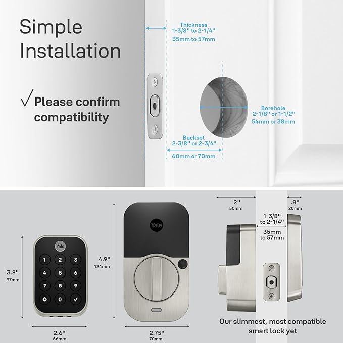 Yale Assure Lock 2 Touch Deadbolt, Oil Rubbed Bronze Key-Free Smart Entry Door Lock with Wi-Fi Connected Touchscreen Keypad and Fingerprint Scanner for Code Entry and Remote Access, YRD430-F-WF1-0BP