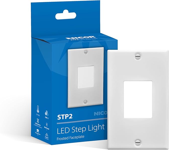 NICOR Lighting STP2 Frosted White LED Step Light (STP2F120WH)