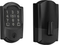 Schlage Encode Plus Smart Wi-Fi Lock for Front Door, Keyless Entry Deadbolt, Unlock with Apple Watch, Built-in WiFi and App Control, Easy Install, Alexa & Apple HomeKit Compatible, Matte Black