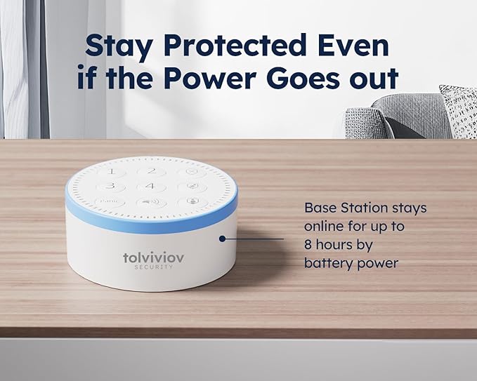 tolviviov Alarm System Wireless, DIY Door Alarm System for Home Security, Smart App Alerts, 7-Piece Kit, No Monthly fee, WiFi Alarm, Door Window Motion Sensor, for Home Security, and Kids Safety