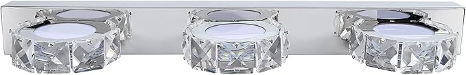 Waterproof LED Mirror Front Light, 16W, 4 Lights, 85-265V, Round Makeup Lights, White - IP65 Protection, Energy Saving, Bathroom and Dressing Room Use (3 Lights)