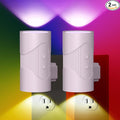 easuntec Night Light, Night Lights Plug into Wall, Color Changing Night Light, Dusk to Dawn Sensor, 8 Light Modes, Dimmable RGB Night Lights for Bedroom Bathroom Hallway Kitchen Stairs (RGB,2 Pack)