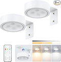 2-Pack Picture Light Battery Operated, LED Painting Lights with Remote, Dimmable and Timer Painting Light, Art Display Light for Picture Frame Artworking Portrait, Home Wall Decor wall lights, White
