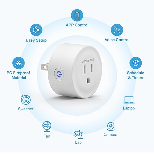 Smart Plug, WiFi Plugs Work with Alexa & Google Assistant, Smart Outlet with Timer & Group Controller, WiFi Outlet for Home, No Hub Required, ETL & FCC Certified, 2.4GHz WiFi, 10A, 2 Pack