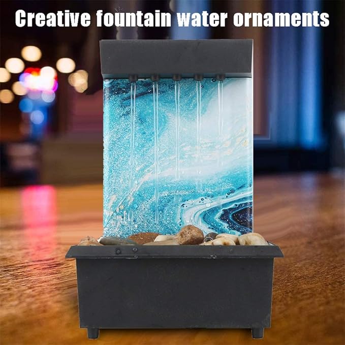 LED Light Home Office ABS Plastic Decoration Meditation Fountain