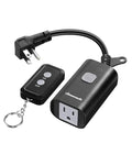 DEWENWILS Outdoor Remote Control Outlet, 15A Wireless Remote Control Switch, 100FT Control Range & 14AWG SJTW Power Cord, Weatherproof for Lights Outdoor Appliances