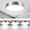 Modern Minimalist 13 Inch Ceiling Light, Dimmable 26W LED Ceiling Light Fixture with 3Color Temperatures, Brushed Nickel Flush Mount Ceiling Lighting Perfect for Bathroom & Bedroom