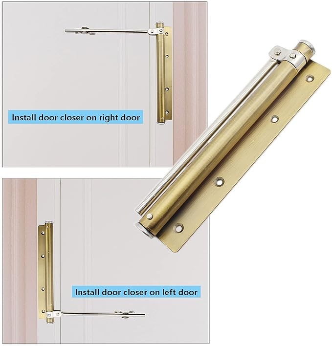 Heavy Duty Automatic Screen Door Closer - Safety Spring Closer for Storm and Steel Doors, Adjustable Closing Speed, Smooth and Quiet Operation
