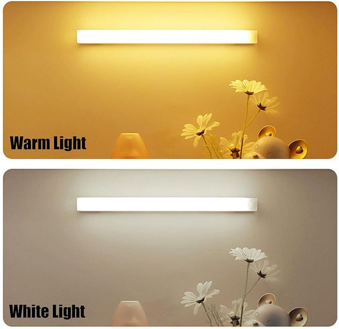 4/8Pack Punch-Free Smart Sensor Magnetic Rechargeable Led Lights,Under Cabinet Lights,Home Motion Sensor Light Indoor (4PCS Warm Light,10cm/3.9in)