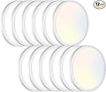 12PACK LED Flush Mount Ceiling Light Fixture, 3000K-4000K-6500K & 100W Equivalent Modern Kitchen Recessed Ceiling Lamp 15W 1500Lm 7.5 Inch Closet Round Surface for Bathroom Laundry Bedroom Hallway