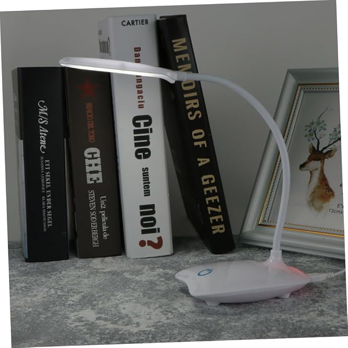 3pcs Led Reading Lamp Touch Control Modes Eye Table Lamp Study Light for Boy Girl and Adults White Design for Reading and Ambient Lighting
