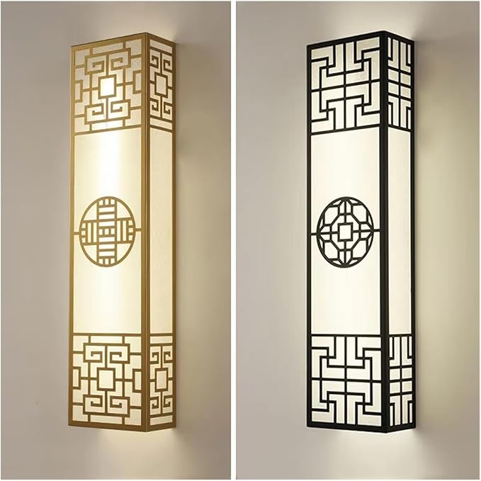 Chinese Style Bedroom Wall Lamp Strip Shaped Zen Background Wall Light Living Room Hallway Stairs Hotel Wall Sconces,Suitable for The Living Room
