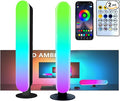2pcs Smart LED Light, RGB Ambient Light Bars, Rhythm Lamp, Remote and APP Control, Music Sync Backlight for Gaming TV Bedroom, Desktop Lamp with Color Adjustable, timed Control
