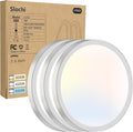 slochi 3 Pack Flush Mount Ceiling Light, 3000K-4000K-6500K Ceiling Light Fixture 7.5Inch, Ultra Thin Round White Flat led Lights for Bathroom Hallways Closet Laundry Bedroom Kitchen
