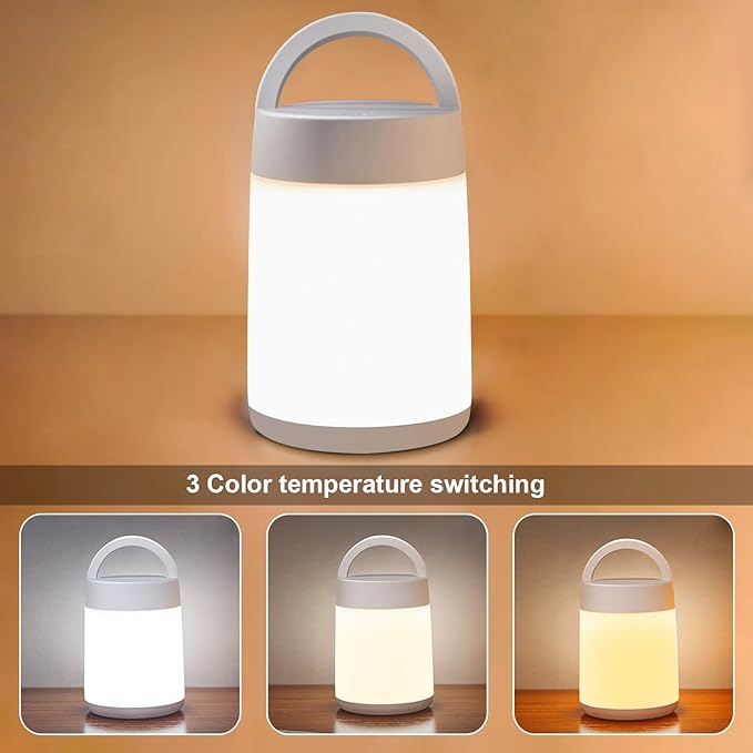 Nursery Night Light for Baby, Portable LED Touch Night Lamp for Kids and Adult, Breastfeeding, Sleep Aid, USB Rechargeable Nursing Lamp, Bedside Dimmable Warm Night Light(with remote control)