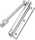 zeng Automatic Door Closer, 304 Stainless Steel, Surface Mounted, Adjustable Spring, Commercial and Residential (Silver)