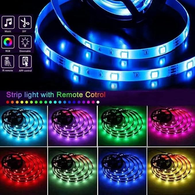 LED Strip Lights Battery Powered,13.2FT Led Lights USB Powered for TV,5050 Multi-Color Changing Led Lights for Bedroom,Home Decoration,Party,Camping (4m)