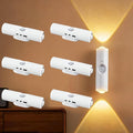 Rechargeable Smart LED Motion Sensor Ambient Light, Punch-Free Color Changing Motion Sensor Light for Stairs, Wardrobe, Cabinet (6Pcs,White, 3 Colors)