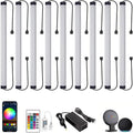 Under Cabinet LED Lighting, Dimmable Under Counter Lights, WiFi Smart Controlled,RGB,12 Inch, Multicolor Linkable Lamps with Remote Control, Compatible with Alexa Google Home (9 Pack)