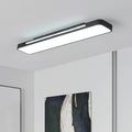 Modern LED Ceiling Light, 60W 6000K Linear Black Flush Mount Light Fixture, 39.4'' Low Profile Light Fixture Long LED Ceiling Lamp for Bedroom Living Room Hallway Kitchen (Cool White Light)