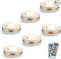 LEASTYLE Puck Lights with Remote,Wireless Under Cabinet Lighting Battery Operated,Nightlight with Adjustable Brightness and Timer,Under Counter Light for Kitchen,Bedroom,Closet,Display,Bookshelf