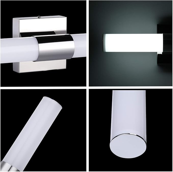 TRLIFE Modern LED Vanity Light - 18.1" x 6" Dimmable, 10W Cool White 6000K Bathroom Vanity Mirror Front Light Fixture