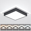 Modern LED Ceiling Light, 13 Inches Square Ceiling Light, 5CCT Flush Mount Ceiling Light, Hallway Ceiling Lighting Fixtures for Living Room Bedroom Bathroom Kitchen