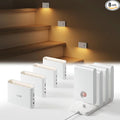 EZVALO Motion Sensor Light Indoor, 1500mAh Rechargeable Stair Lights, Magnetic & Dimmable, 3000K Soft White, Wireless Night Lights for Hallway, Stairway, Bathroom, 8 Pack with Charging Station