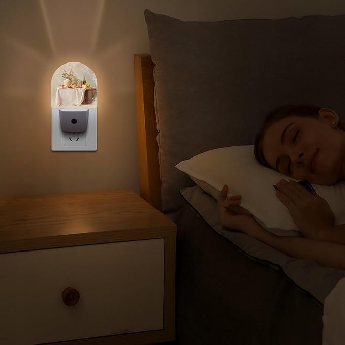 Plug in Night Light with LED & Smart Light Sensor, The Ideal Home Auto-On/Off Night Lights Plug Into Wall for Bedroom, Bathroom, Hallway, Stairway