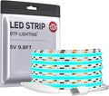 BTF-LIGHTING FCOB COB FOB LED Strip Lights 5V USB Powered 9.8FT 960LEDs Ice Blue 8mm Width Dimmable CRI 90+ with 3M Tape Flexible High Density for 3D Printer TV Backlight PC DIY Decor