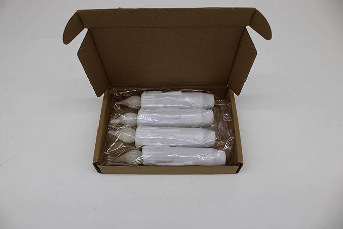 CVHOMEDECO. Flickering Taper Candles LED Drip Flameless Candles, Battery Operated with Timer, White, 4-3/4 Inch, Set of 4