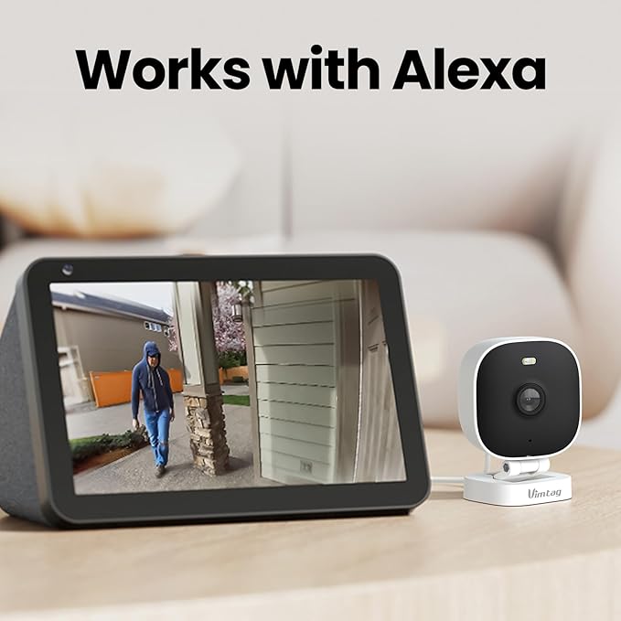 VIMTAG 5G/2.4G 4MP Cameras for Home Security-Outdoor/Indoor Camera for Dog/Cat/Pet/Nanny/Baby, Wired, Color Night Vision, Free AI Detection, 2-Way Audio, 24/7 SD Recording,Support Alexa Cloud SD Card