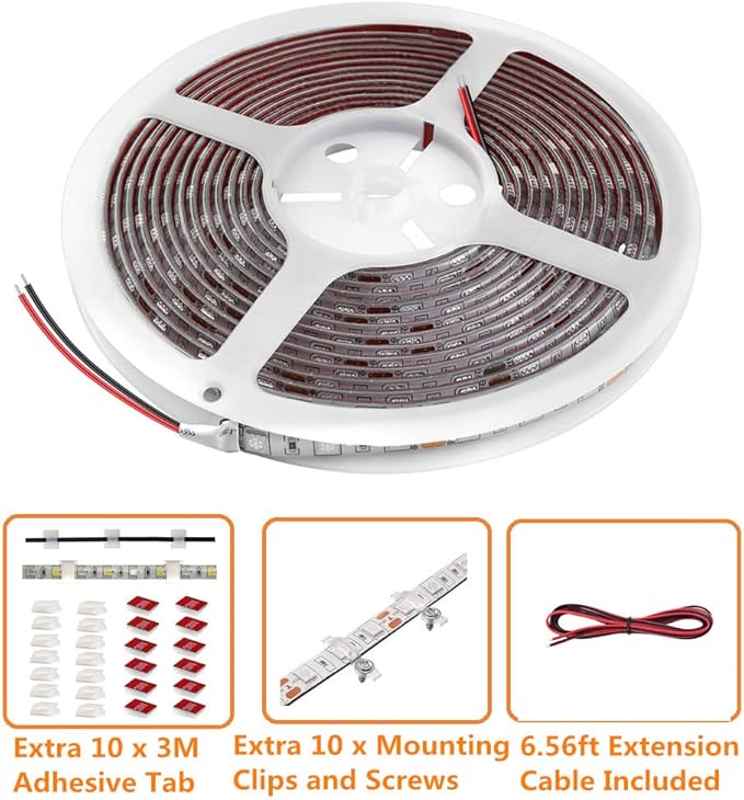 25FT RV Underglow Led Lights Kit, 12V Camper Underbody Lights for Motorhome Travel Trailer Concession Stands Food Trucks, RV Awning Light, RV Led Strip Lights (White)