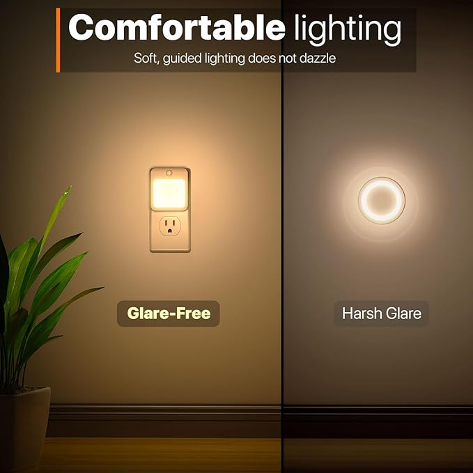 Night Light,Night Lights Plug into Wall,Dimmable LED Motion Sensor Light Indoor,Night Lights for Bedroom,Bathroom,Kitchen,Hallway,Night Light for Kids with Automatically Turn on and Off (1)