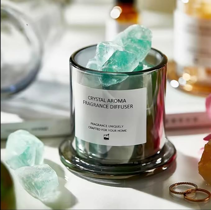 Crystal Aroma Fragrance Diffuser & Luxury Aromatherapy Candle Gift Set | Elegant Home Decor for Relaxation and Meditation