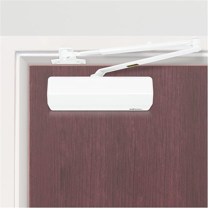 Nuk3y 9000 Series Grade 1 Heavy Duty Door Closer, Multi-Mount, Adjustable Size 1-6, ADA Compliant, UL Listed (White)