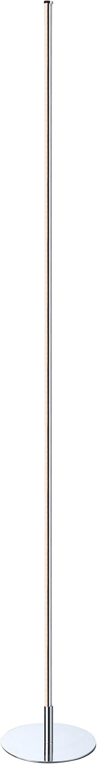 Eyely EYL7007A Jaymes 59.5" LED Integrated Floor Lamp for Reading Room, Living Room, Office, Bedroom, Modern, Contemporary, Chrome