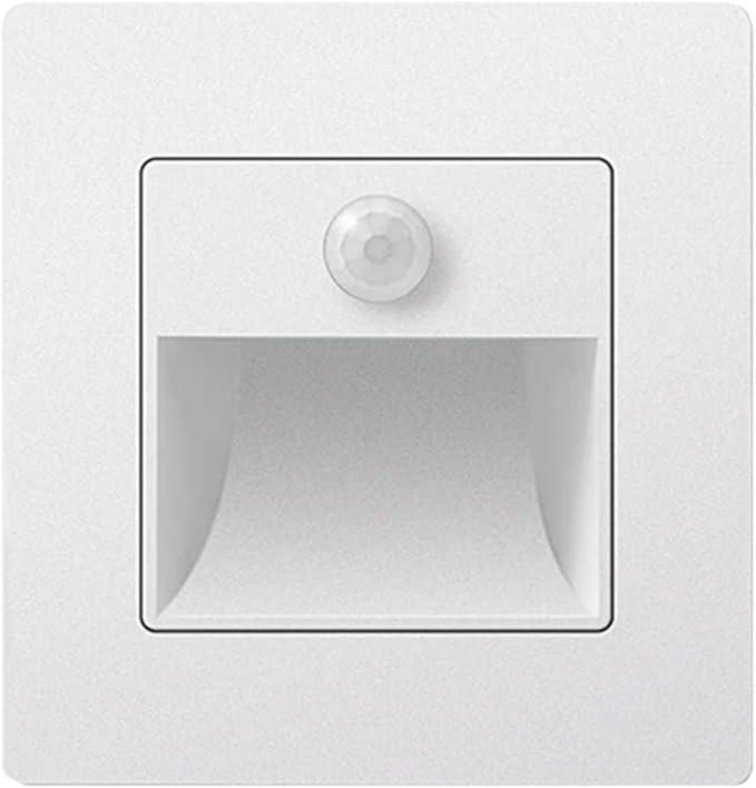1 Pack Recessed Motion Detector Sensor Led Stair Light Wall Lamp Sconce Lighting Step Stairway Aisle Lamps Basement Passage Footlights