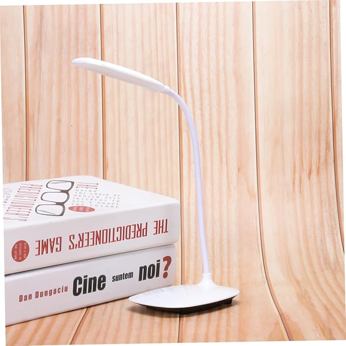 Tofficu Adjustable LED Desk Lamp with Touch Control Eye Protection Brightness Levels Flexible Neck Portable Folding Design for Reading Studying and Working White