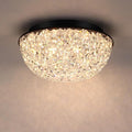 12’’ Modern Crystal Chandelier, LED Flush Mount Ceiling Light Fixture, 3/4/5000K Dimmable Ceiling Lamp for Dining Room, Entryway, Kitchen, Closet, Living Room, Bedroom, Hallway ETL Listed Black