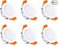 inShareplus 6 Pack 2 Inch LED Recessed Lighting, Downlight Dimmable 3W (35W Equivalent), 3000K Warm White, CRI80, Recessed Light Fixtures with LED Driver