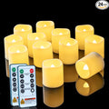 Homemory 400+ Hour Remote Control Candles, 2/4/6/8H Timer LED Votive Candles, 24Pack Battery Operated Tea Lights in Warm White for Outdoor, Table, Halloween, Christmas (Batteries Included
