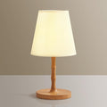 Table Lamp Cordless Bedside Desk Lamp,Rechargeable Battery Operated Lamps for Bedroom Night Stands,3 Colors Touch Dimmable Small Table Kitchen Lamps,4000mAh LED Wood Grain(Fabric Shade)