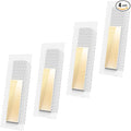 SCON Recessed Step Light, 2W LED Rectangle Skirting Wall Light 3000K Warm White, Invisible Stair Lights Indoor, Recessed Wall Night Light, Trimless Design for Hallway, Stairway, Bedroom 4-Pack