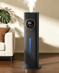 Humidifiers for Bedroom, 2.1Gal/8L Humidifier large room with Essential Oil Diffuser, Top Fill Whole House Cool Mist Humidifiers for Plants Baby Kids Adults(Black)