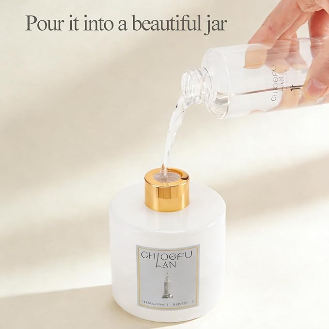 Chloefu LAN Sunflowers Scented Oil Diffuser Refill 200ml/6.76 fl oz Air Freshener with Natural Essential Oils，Floral Fruity Scent, Daisy-Inspired Long-Lasting Diffuser Oil, Home & Bathroom Decor