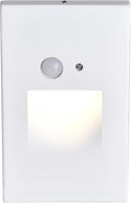 Edvivi Hardwired LED Step Light for Outside, Indoor/Outdoor 3000K White Vertical Stair Lighting Fixture with Motion and Photocell Sensor, Wet Location Step Lights for Stairway Pathway Patio, 1-Pack
