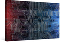 Digital Dynamic Wallpaper Wall Art for Living Room Abstract Computer Motherboard Picture for Bedroom Office Home Decor Wall Decorations Electronic PC Framed Wall Decor 20x28 INCH