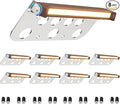 8 Pack 7 Inch Retaining Wall Lights, 5W LED Hardscape Lighting, 12V AC/DC Low Voltage Step Light, 2700K Soft White IP65 Waterproof Outdoor Landscape Lighting for Patio Walls Stairs, ETL